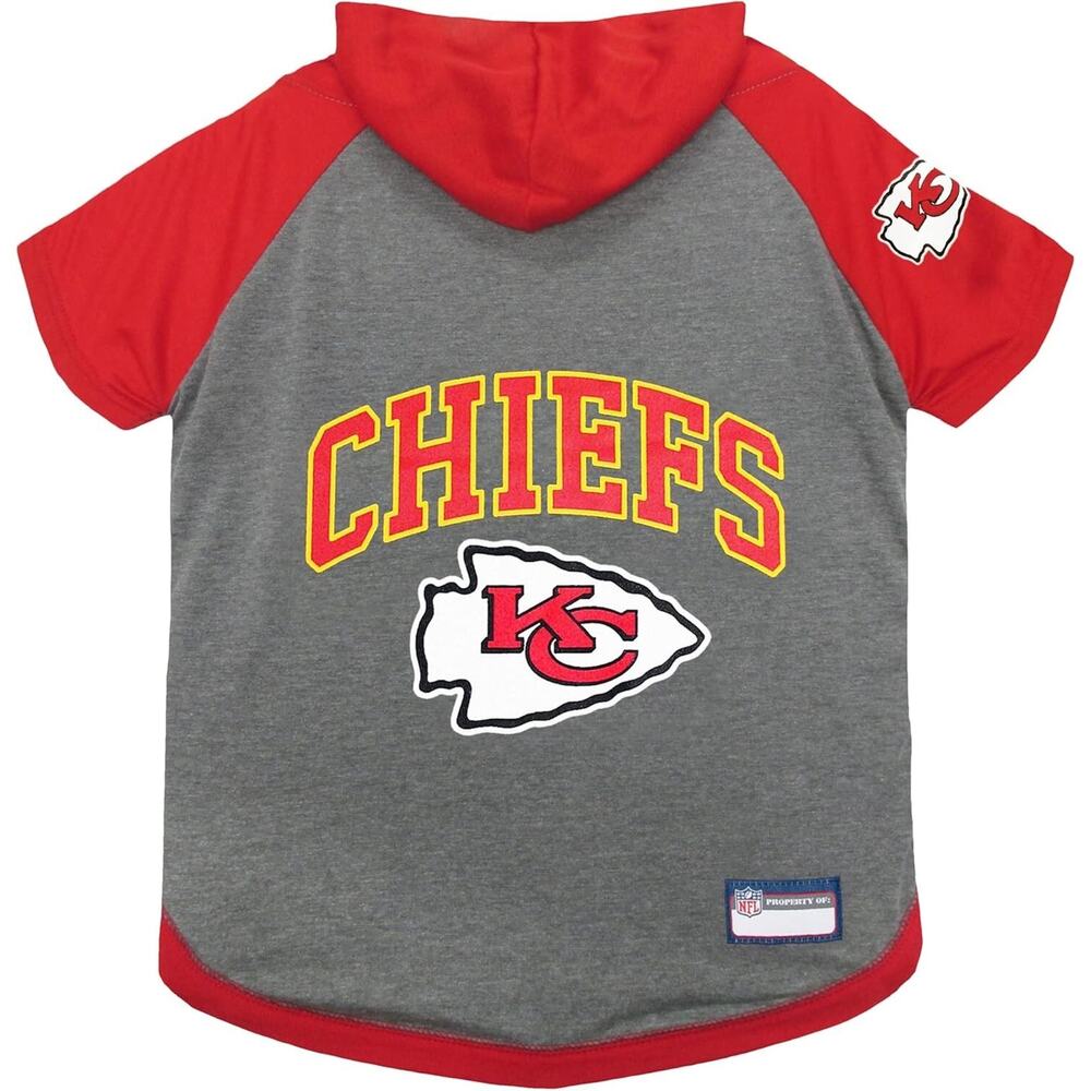 NFL Kansas City Chiefs Pet Wear Hoodie Dog Cat Shirt Offical NFL Licensed XS NEW